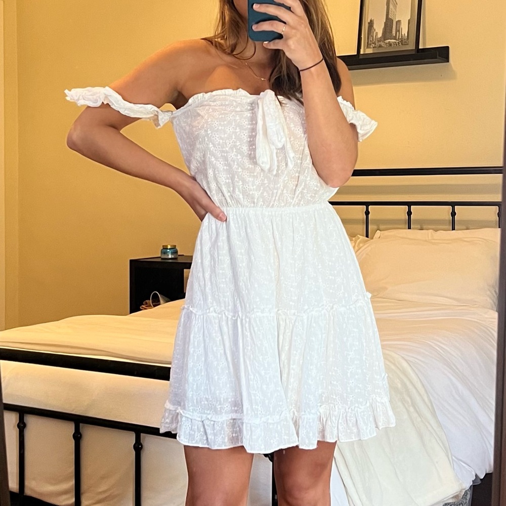 Princess Polly White Off the Shoulder Dress
